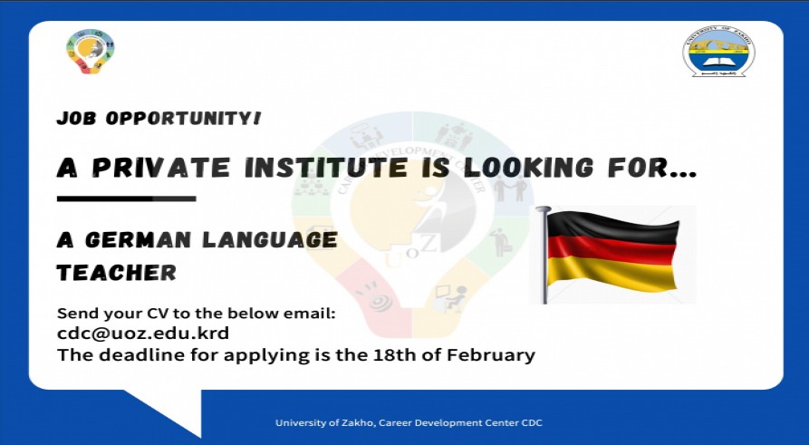 Job opportunity!  German Language Teacher