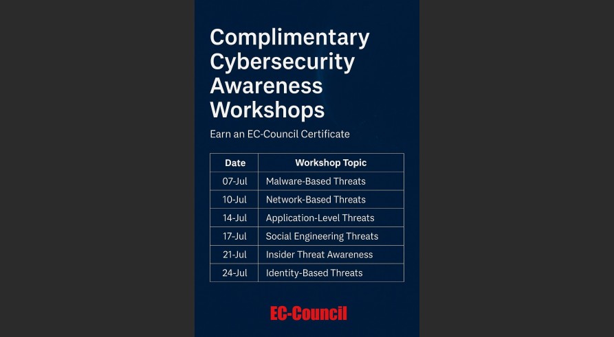 Join EC-Council’s July 2025 Cybersecurity Free Workshops – Exclusive for Partner Universities