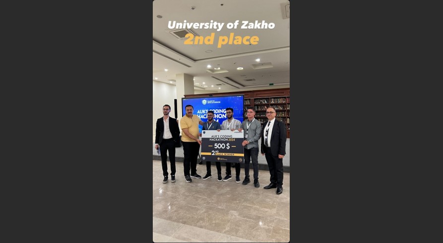 University of Zakho Team Shines at the American University of Kurdistan Hackathon