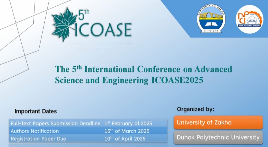 The 5th International Conference on Advanced Science and Engineering (ICOASE2025)