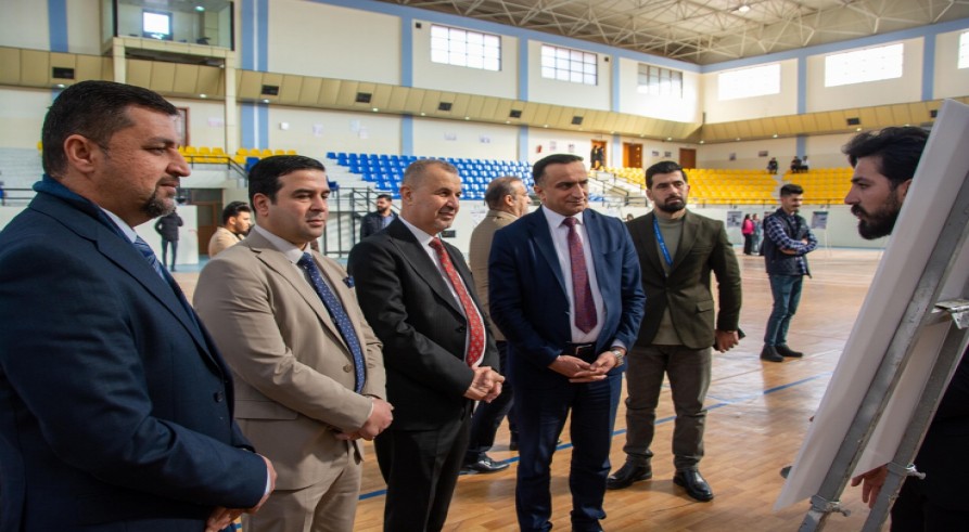 The Department of Physical Education and Sports Sciences at the College of Education organized a scientific exhibition to display the academic project posters of the students