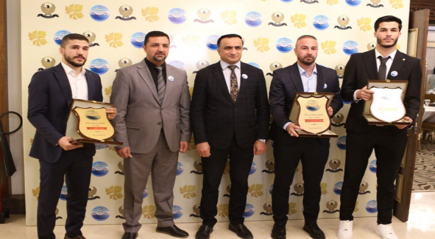 Two students and a teacher from the University of Zakho's College of Education were honored as the best player and coach in Duhok and Zakho's Independent Administration.