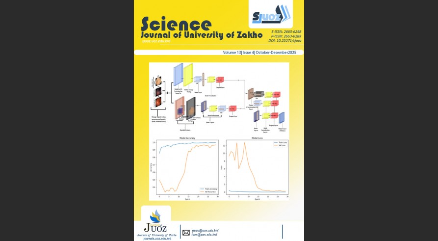 Volume 4, Issue 13 of the University of Zakho Scientific Journal has now been published.