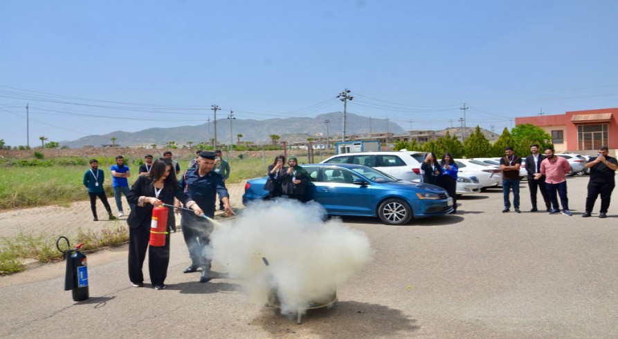 At the University of Zakho, a special workshop on fire hazards and prevention was presented.